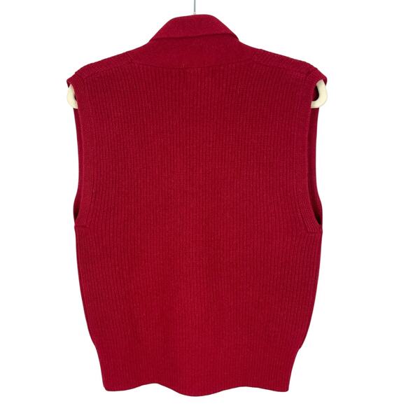 JH Collectibles Vintage Angora Lambswool Sweater Vest Red Retro Chic Red Small - Picture 7 of 13